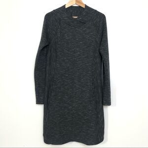 PrAna Sindri Long Sleeve Dress Womens Small Athleisure Sporty Chic Black Gray